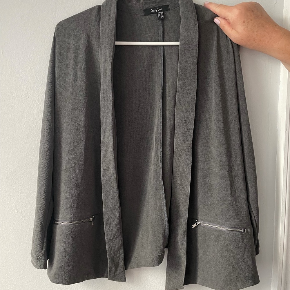 Crazy Line Crepe Jacket